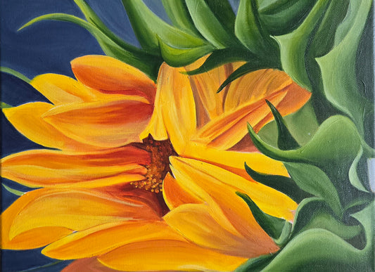 Sunflower in Breeze